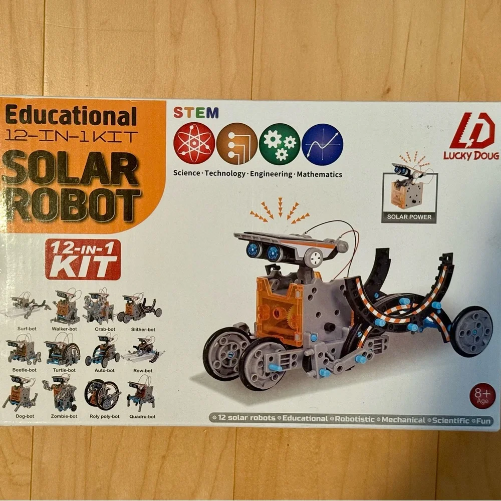 Educational Solar Robot Kit - Blue and Black